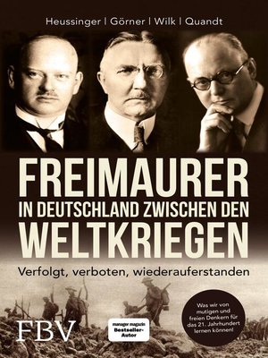 cover image of Freimaurer in Deutschland zwischen den Weltkriegen
